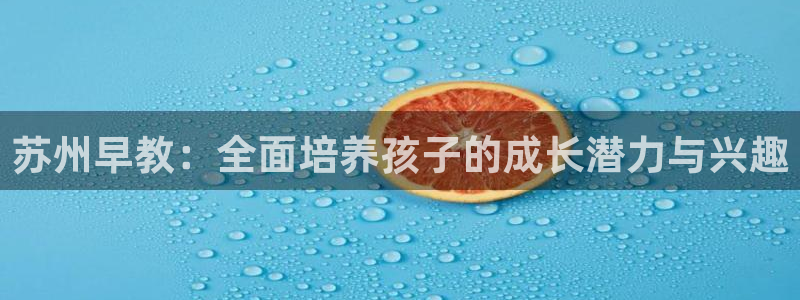 天顺娱乐小v96303：苏州早教：全面培养孩子的成长潜力与兴趣
