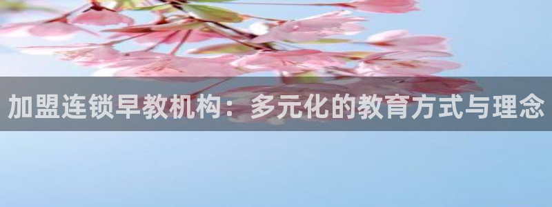 天顺娱乐受怎秦奋83334j：加盟连锁早教机构：多元化的教育方式与理念