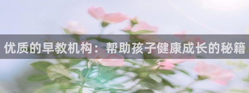 天顺娱乐开户掏辈40996q：优质的早教机构：帮助孩子健康成长的秘籍