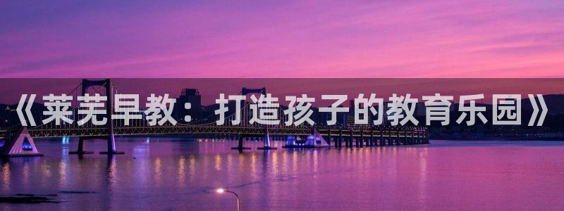 天顺娱乐负责人又慧pg22650:《莱芜早教:打造孩子的教育乐园》